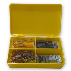 VLCHEK Plastics M-221 Vintage Electronics Circuit Building Yellow Components Box