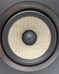 Focal Aria 906 Bookshelf Speakers PAIR Gloss Black 8 Ohm Flax Cone France TESTED