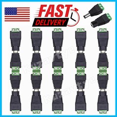 10/20 Pairs 12V DC Male+Female Power Connector 5.5×2.1mm Power Jack Plug Adapter