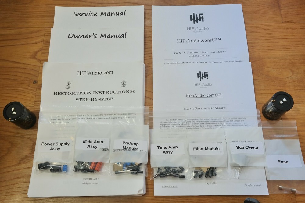 Trio KA-8004 rebuild restoration recap service kit repair filter capacitor