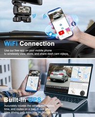 Dash Cam 4 Channel 360° Front Rear Inside DashCam, FHD 1080P Car Camera 128GB