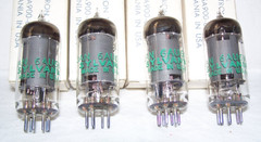 Lot (4) NOS Sylvania 6AU6WB radio tubes,original boxes,tested great!,6AU6A,6AU6
