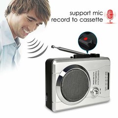 AM/FM Portable Pocket Radio and Voice Audio Personal Cassette Recorder Player