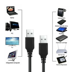 USB 2.0 A to A Cable Type A Male to Male Cable Cord for Data Transfer Hard Drive