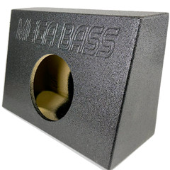Single 8″ Subwoofer Angled Single Cab Under Seat Truck Sub Box Enclosure