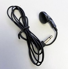 Lot of 25 Black 3.5mm MONO Earbuds