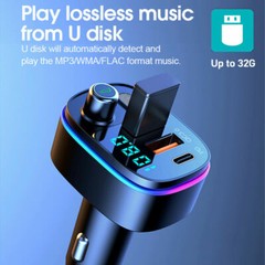 Bluetooth Car Adapter FM Transmitter USB AUX Radio Handsfree MP3 Player For Car