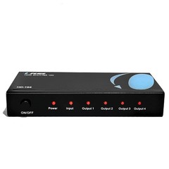 OREI HDMI Splitter 1 in 4 Out – 4K@30Hz HDMI 2.0 Splitter with HDCP 1.4, EDID Ma
