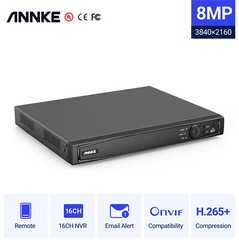 ANNKE 8MP 16CH NVR POE Security Video Recorder System IP Network P2P H.265+