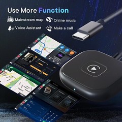 Kiuudre Wireless CarPlay Adapter, 2023 Upgrade Plug and Play Dongle Iphone