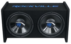 Rockville R1V212P Dual 12″ 1200w Car Audio Subwoofers Vented Sub Enclosure Box