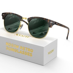 NSSIW Sunglasses Men Polarized Sunglasses-for-Men: Tortoise Gold/Dark Green
