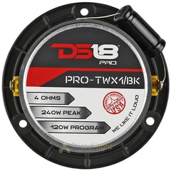 4 DS18 Black Aluminum Super Bullet Tweeters 240W 4 Ohm Car Audio PRO-TWX1