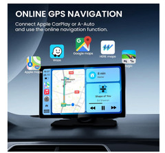 9.0″ Wireless CarPlay Screen for Car, Android Auto Screen for Car with Backup