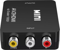 RCA AV to HDMI HD Converter Adapter Composite 3RCA CVBS Audio Video WiiNES SNES