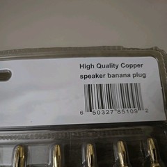 WGGE WG-009 Banana Plugs Audio Jack, 24k Gold Dual Screw Lock Speaker (12 Pairs)