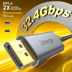 8K Displayport Cable 1.4 6.6FT GoldPlated 8K@60Hz 32Gbps HDR 3 Pack