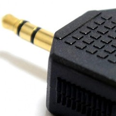 1 Male to 2 Female Gold Plated 3.5mm Y Audio Splitter Headphone Adapter Black Y