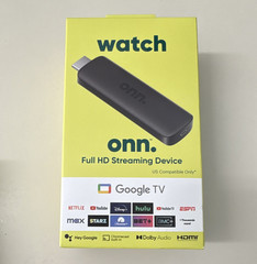 onn. Full HD Streaming Device 1080p Google TV 8GB HDMI Wi-Fi Black