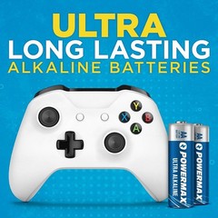 100 Count AA Alkaline Batteries Long Shelf Life 10 for Household Use