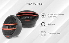 DS18 TX1S Car Audio 2″ Super Tweeter Build In Crossover – 200 Watts Pair Red