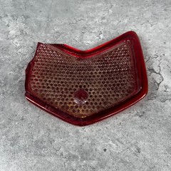 Vintage Red Tail Light Lens Chevron V-Shape Textured Glass Part 13450