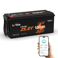 Litime 24V 100Ah Bluetooth 5.0 Low Temp LiFePO4 Lithium Battery For Solar Marine