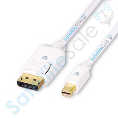 SatelliteSale Mini DisplayPort to Display Port DP Cable 4K/30Hz 8.64Gbps White