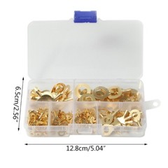 150Pcs None Insulated Rings Terminals for Crimp Solid wire or Stranded wire