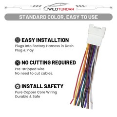 20 Pin Radio Wiring Harness for Toyota 2000-2006 4Runner Avalon Camry with JB…