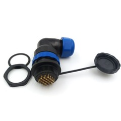 SD28 IP68 24pin Flange Elbow Waterproof Aviation Cable Connector Plug Socket