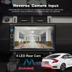 7″ Double 2Din Touch Screen Car Stereo Radio For Apple Carplay Android Auto+Cam