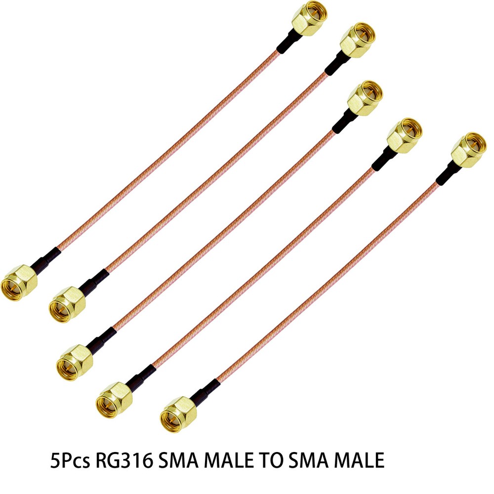 5Pcs RG316 SMA MALE to SMA Male Connector Lot RF Coaxial Extension Coax Cable