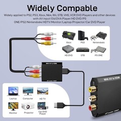 RCA to HDMI Converter, 1080P AV to HDMI Converter