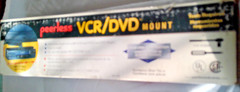 Peerless PM-47 Black VCR/DVD Mount, Adjustable Height and Width, Solid Steel NOS