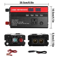 Convertidor De Corriente 5000W Para Autos Carros DC 12V a 110V AC Inversor y USB