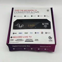 Core Innovations CTCB105 Digital TV Converter Box DVR Remote Manual Cables Box