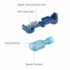 240/60 T-Taps Wire Terminal Connectors Insulated Quick Splice Combo Kit 22-10AWG