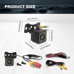 12 LED Ultra HD Backup Camera for Cars, Trucks, SUVs & RVs – Easy Installation