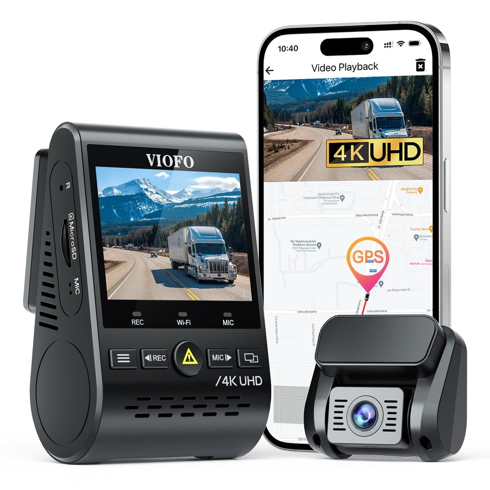 VIOFO A129 Pro Duo 4K Dual Dash Cam 3840 x 2160P Ultra HD 4K Front and 1080P …