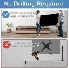 Durable TCL TV Replacement Legs – Black ABS for 28-65 Inch TVs, Non-Slip Design