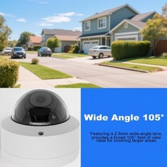 4K 8MP PoE IP Vandal Dome Camera IR Mode Outdoor/Indoor Metal Housing 2.8mm