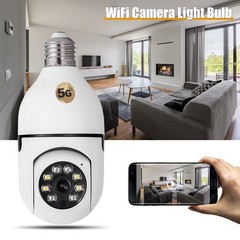 1080P Light Bulb Camera 2.4GHz & 5G WiFi E27 Smart Bulb 360 Security IP Camera