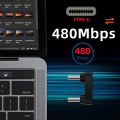 USB-C Type C Male to Male Adapter 480Mbps Coupler Extender Power Data Adapter