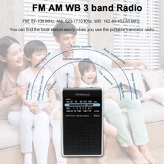 PR15 Pocket FM/AM/NOAA Emergency Weather Radio Little Transistor Tuning Walking