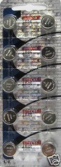 10 LR44 A76 L1154 AG13 357 303 BATTERY MAXELL HOLOGRAM