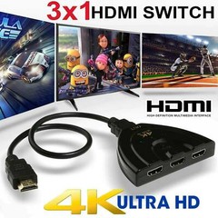 2 Pack 3 Port 4K HDMI 2.0 Cable Splitter Switch Switcher Adapter HUB PS4 PS5 New