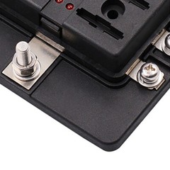 1X 6 Way 12V-32V Car Marine Fuse Box Block Holder W/ 12PCS Blade Fuses Red Light