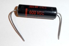 Sprague black beauty capacitor, 0.005 MF +/- 10%, 600V, New old stock