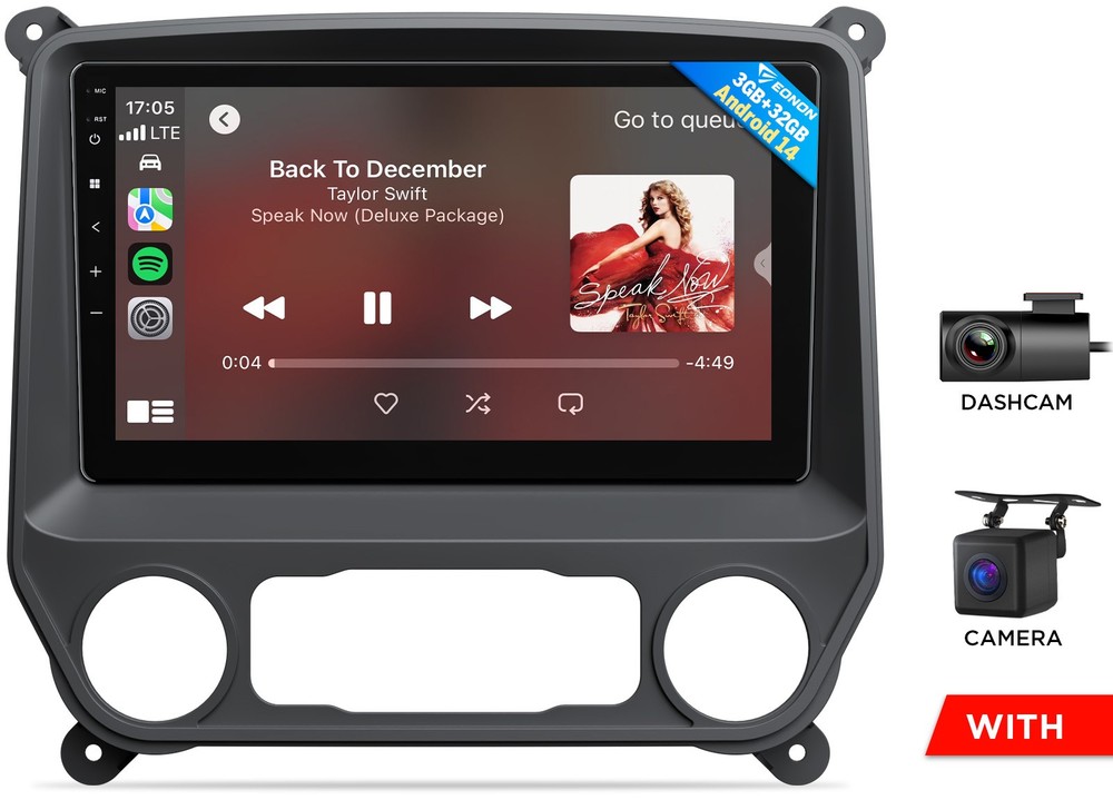 GMSX7 10.1″ for 2014-2018 Chevy Silverado GMC Sierra Android 14 Car Stereo Radio